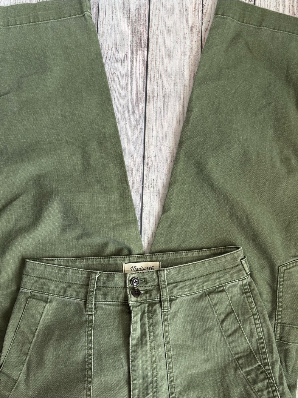 MADEWELL Green Cargo Style Pants 25 - Picture 2 of 6
